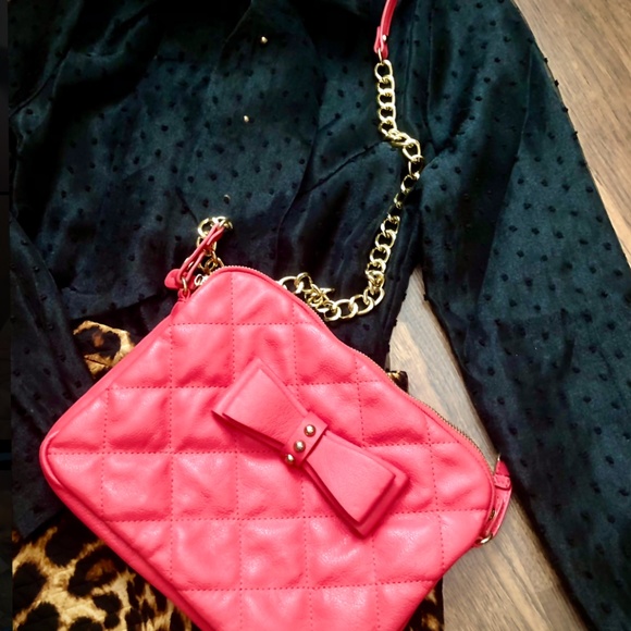 Aldo Bags Aldo Coralpink And Gold Crossbody Purse Poshmark